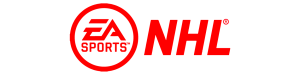 a red and black logo